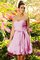 Prinzessin A-Line Ärmellos Mini Brautjungfernkleid aus Chiffon - Bild 20