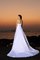 A-Linie Empire Taille Ärmelloses Satin Brautkleid mit Rücken Schnürung - Bild 2