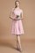 A linie Normale Taille Mini Brautjungfernkleid aus Chiffon mit V-Ausschnitt - Bild 27