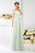 Empire Taille Plissiertes Chiffon Reißverschluss Brautjungfernkleid mit Drapierung - Bild 26