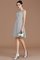 A-Line Boot-Ausschnitt Prinzessin Kurzes Brautjungfernkleid mit Bordüre - Bild 32