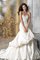 Rückenfreies Pick-Ups Luxus Brautkleid mit Tiefer Taille mit Herz-Ausschnitt - Bild 1