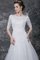 Halbe Ärmeln Luxus Brautkleid mit Bordüre mit Knöpfen - Bild 2