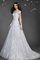 A-Line Lange Ärmeln Luxus Sittsames Brautkleid mit Applikation - Bild 1