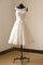 A-Line Schaufel-Ausschnitt Ärmellos Brautkleid mit Bordüre mit Gürtel - Bild 1