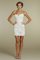 A-Line Ärmellos Tüll Brautkleid mit Schleife mit Gürtel - Bild 2