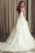 Klassisches Herz-Ausschnitt Sittsames Brautkleid mit Bordüre mit Natürlicher Taille - Bild 2