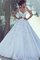 Satin Normale Taille Hohe qualität Sweep Zug Brautkleid mit Bordüre ohne Ärmeln - Bild 1