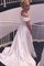 A-Linie Reißverschluss Romantisches Sittsames Brautkleid mit Kurzen Ärmeln - Bild 2