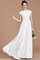 Prinzessin Chiffon Juwel Ausschnitt Kurze Ärmeln Bodenlanges Brautjungfernkleid - Bild 35