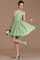 Reißverschluss Ärmelloses Natürliche Taile Kurzes Brautjungfernkleid mit Bordüre - Bild 32