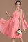 Prinzessin Gerüschtes A-Line Ärmelloses Ein Schulter Brautjungfernkleid - Bild 1