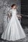 A-Line Halbe Ärmeln Extravagantes Konservatives Brautkleid aus Satin - Bild 1