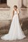 A-Line Empire Taille Chiffon Perlenbesetztes Einfaches Brautkleid - Bild 1