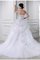Ärmelloses Empire Taille Duchesse-Linie Brautkleid aus Tüll mit Applikation - Bild 2