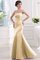 Enges Trägerloser Ausschnitt Anständiges Bodenlanges Brautjungfernkleid aus Satin - Bild 5