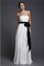 Ärmellos Bodenlanges Sittsames Brautjungfernkleid mit Gürtel mit Reißverschluss - Bild 1
