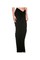 Elasthan Schwarz Detail Bodycon Maxi Polyester Rock Falten Club Kleider - Bild 1