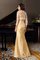 Ärmellos Meerjungfrau Stil Empire Taille Brautmutterkleid aus Taft mit Bordüre - Bild 2
