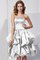 Ärmelloses A-Linie Kurzes Knielanges Brautjungfernkleid mit Empire Taille - Bild 28