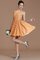 Reißverschluss Ärmelloses Natürliche Taile Kurzes Brautjungfernkleid mit Bordüre - Bild 26