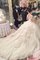 Duchesse-Linie Ausgezeichnet Tüll Langärmeliges Brautkleid mit Bordüre mit Applikation - Bild 2