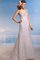 Spitze A-Line Natürliche Taile Sittsames Brautkleid mit Perlen - Bild 1