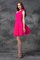 Normale Taille A Linie Chiffon Mini Abschlusskleid mit Blume - Bild 5