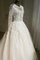 Klassisches Duchesse-Linie Reißverschluss Romantisches Brautkleid mit Juwel Ausschnitt - Bild 2
