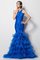 Ärmelloses Meerjungfrau Stil Tüll Anständiges Ballkleid mit Sweep zug - Bild 1