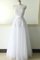 A linie Paillettenbesetztes Satin Wadenlanges Brautkleid mit Reißverschluss - Bild 1