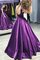 Prinzessin A-Line Perfekt Normale Taille Bodenlanges Abendkleid ohne Ärmeln - Bild 2