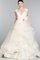 Tüll Duchesse-Linie V-Ausschnitt Brautkleid mit Bordüre mit Kristall - Bild 1