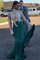Neuere Satin Meerjungfrau Stil Hoher Kragen Abendkleid mit Langen Ärmeln mit Applikation - Bild 1