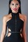 Halfter Ausschnitt Bodycon kleider Elasthan Teilt Einzigartig Polyester Club Kleider - Bild 2