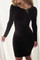 öffnen Zurück Kleid Bodycon Schneiden Club Kleider - Bild 5