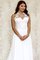 Reißverschluss Chiffon Bodenlanges Brautkleid mit Applike mit Bordüre - Bild 2