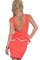 Zurück ärmellos Orange Kleid Scoop Peplum Club Kleider - Bild 3