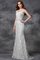 Meerjungfrau Satin Sittsames Bodenlanges Brautjungfernkleid mit Applikation - Bild 16
