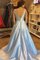Prinzessin Fantastisch A-Line V-Ausschnitt Sweep Zug Abendkleid ohne Ärmeln - Bild 2