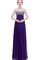 A Linie Normale Taille Chiffon V-Ausschnitt Bodenlanges Ballkleid - Bild 1