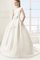 Satin Schick Romantisches Brautkleid mit Gürtel mit Knöpfen - Bild 1