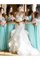 A-Linie Ärmellos Bodenlanges Brautjungfernkleid aus Chiffon mit Natürlicher Taille - Bild 1