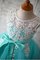 Tüll Normale Taille Ärmelloses Blumenmädchenkleid mit Blume mit Reißverschluss - Bild 4