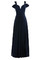 A-Line Plissiertes Reißverschluss Exklusive Langes Abendkleid mit Empire Taille - Bild 1