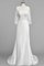 Gericht Schleppe Natürliche Taile Luxus Brautkleid mit Langen Ärmeln mit Bordüre - Bild 1