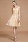 Ärmelloses Natürliche Taile A-Linie Kurzes Brautjungfernkleid mit Bordüre - Bild 11