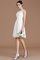 A-Line Boot-Ausschnitt Prinzessin Kurzes Brautjungfernkleid mit Bordüre - Bild 22