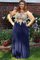 Prinzessin Ärmelloses Bodenlanges Ballkleid aus Chiffon mit Applikation - Bild 1