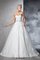 Kapelle Schleppe Ärmelloses Anständiges Brautkleid mit Empire Taille mit Applike - Bild 1
